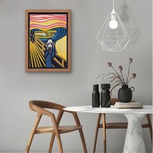 Çığlık Lin'e Art Illüstrasyon Nakış Işlemeli Tablo