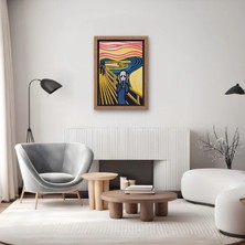 Çığlık Lin'e Art Illüstrasyon Nakış Işlemeli Tablo