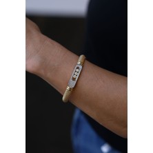 Yenigün Kuyumculuk 14 Ayar Altın Taş Detaylı Jessica Bileklik