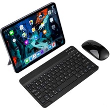 Byars-Tab M10 Hd 2.nesil TB-X306F Uyumlu Slim Şarjlı Bluetooth Klavye ve Mouse Seti Uyumlu Byarsbilişim