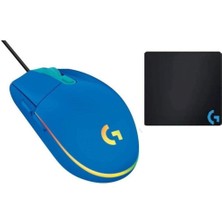 BYARS-G102 Mavi Lightsync Optik Kablolu Oyuncu Mouse + Oem Gaming Mouse Pad 40X30CM Hrdesing 9975 Byarsbilişim