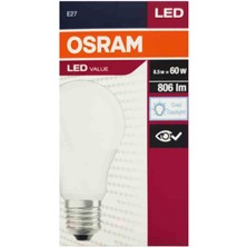 Osram 8.5W Beyaz Renk LED Ampul E-27 6500K 10 Parça 806 Lumen Güç Tüketimi