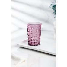 Molvea Akrilik Mürdüm 6'lı Kısa Bardak & Su Meşrubat Kahve Yanı Bardağı 400 ml ( Cam Değildir )