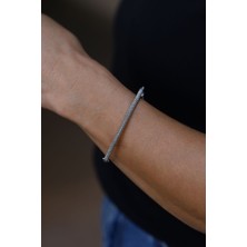 Yenigün Kuyumculuk 14 Ayar Altın Arpaş Beyaz Zincir Sarmalı Kelepçe