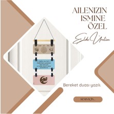 Miaju Besmele ve Ayyıldız Desenli, Aileniz Için Özel Tasarım, Kişiselleştirilebilir Kapı Süsü, Dekoratif