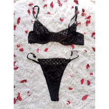Arona Siyah Nude Dantelli Bralet