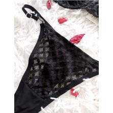 Arona Siyah Nude Dantelli Bralet