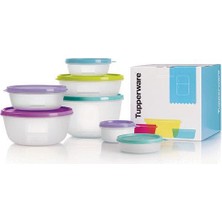 Tupperware Renkli Şeker Kaplar 1lt,1.5ltve 2lt Şeffaf Mavi Mor Sarı Saklama Kabı Set