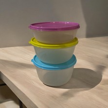 Tupperware Renkli Şeker Kaplar 1lt,1.5ltve 2lt Şeffaf Mavi Mor Sarı Saklama Kabı Set