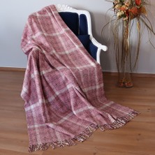 Pammuks Scotch Süper Yumuşak Tek Kişilik Pamuklu Battaniye -  Eskitme Pembe