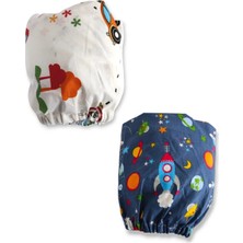 Bebek Özel   Pamuklu Bebek ve Çocuk Lastikli Çarşaf Araba Trafik ve Mavi Galaksi 80X120 (2 Adet)