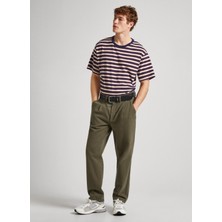 Pepe Jeans Bisiklet Yaka Çizgili Lacivert Erkek T-Shirt PM509393 594 Callıxto