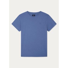 Hackett Bisiklet Yaka Mavi Erkek T-Shirt HM500796