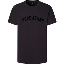 Pepe Jeans Bisiklet Yaka Baskılı Siyah Erkek T-Shirt PM509224 999 Chendler