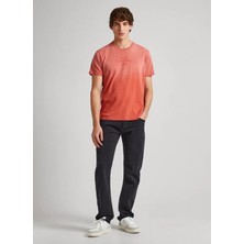 Pepe Jeans Bisiklet Yaka Degrade Kiremit Erkek T-Shirt PM509212 165 Crew