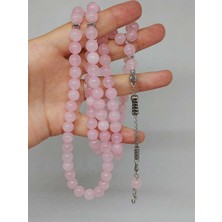Pembe Kuvars Taşı 99LUK Tesbih 8mm (2958)