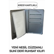 Yeni Nesil Cüzdanlı Ruhsat Kılıfı (Kimlik, Kredi Kartlı Deri) Siyah 1. Sınıf Kalite 1 Adet