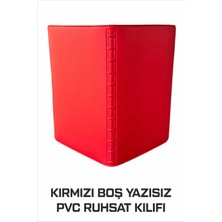 Kırmızı Araç Ruhsat Kılıfı Pvc Boş Yazısız 1. Sınıf Kaliteli Hammadde 1 Adet