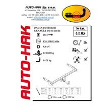 Autohak Renault Duster 13PIN Soketli Elektirik Tesisatlı Proje Dahil Çeki Demiri