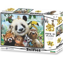 Prime 3D - Hayvanat Bahçesi Selfie 63 Parça Puzzle 10541