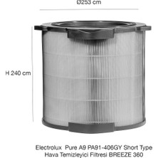 Purmed Electrolux Pure A9 PA91-404GY , PA91-404DG Uyumlu, Rfıd Etiketli Hepa + Karbon Filtre