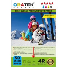 Oratek Epson 103 L3260 Evertday Premium Parlak 10X15CM Fotoğraf Kağıdı 300 Gr. 50 Adet