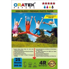 Oratek Epson L3156 Uyumlu Evertday Premium Parlak 10X15CM Fotoğraf Kağıdı 300 Gr. 25 Adet