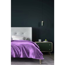 Mislina Deluxe Wellsoft Battaniye Lila Çift Kişilik 200 x 220  cm