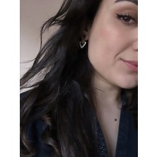 Intive Lingerie Mermer Taşlı Üçgen Minimal Tasarımlı Küpe