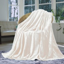 Mislina Deluxe Wellsoft Battaniye Krem Çift Kişilik 200X220 cm