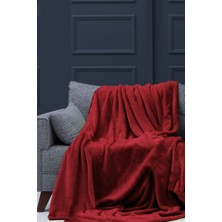 Mislina Deluxe Wellsoft Battaniye Bordo Çift Kişilik 200 x 220  cm