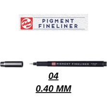 Talens Teknik Çizim Kalemi Pigment Fineliner Kalem Siyah 04 0.40MM