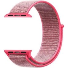 Adige Apple Watch 4/5 38MM Kordon Kayış Kumaş Cırtlı