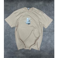 Tonrise Your Wings Güvercin Baskılı Kalın Kumaş Oversize Tişört