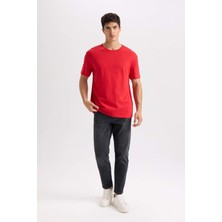 DeFacto New Regular Fit Bisiklet Yaka Basic Düz Kısa Kollu Tişört E1091AXNS