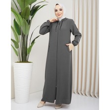 Glr & Gym Mirel Kadın Tesettür Kapüşonlu Spor Petek Ferace