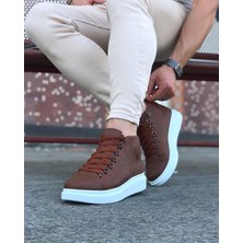 WG032 Taba Bağcıklı Sneakers  Yarım Bilek Bot