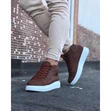  WG032 Taba Bağcıklı Sneakers  Yarım Bilek Bot
