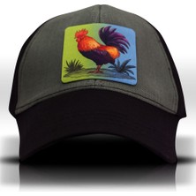 Giftsome Horoz Figürlü Hayvan Desenli Siyah Beyzbol Şapka Unisex