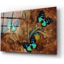 Barel Storm Kelebekler Cam Tablo |  Dekoratif, Ofis, Mutfak