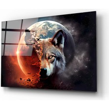 Barel Storm Ay Ve Kurt Cam Tablo | , Dekoratif, Ofis, Mutfak