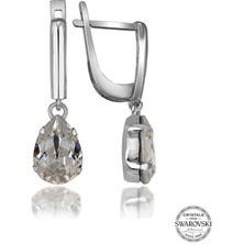 Kaufhier Swarovski Crystal Taşlı Gümüş Damla Sallantılı Kadın Küpe