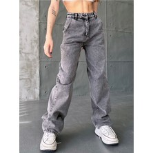 Swet Shop Jeans Kadın Siyah Kar Yıkama Yüksek Bel Skater Fit Bol Kesim Baggy Denim