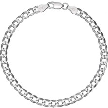 BymissMücevherat 925 Ayar Gümüş Gurmet Bileklik 4 mm Genişlik 21 cm Uzunluk