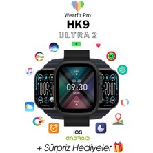 Wearfit Hk9 Ultra 2  Akıllı Kol Saati Model:inç 49MM Amoled Ekran (Siyah)