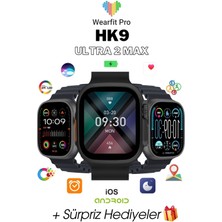 Wearfit Hk9 Ultra 2 Max  Akıllı Kol Saati ( Model:inç 49MM Amoled Ekran (Siyah)