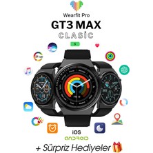 Wearfit Pro Gt3 Max Clasic Akıllı Saat Yuvarlak Model 1.5 Inç 37MM Amoled Ekran Akıllı Kol Saati