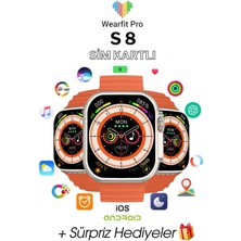 Wearfit Pro S8 Ultra 4g Sim Kartlı Btk Kayıtlı Distribitör Garantili Akıllı Saat 49MM Amoled Ekran Akıllı Saat