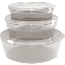 Tuffex 3lü Set Polo Tapper Yuvarlak Saklama Kabı Small