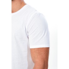 Nerwes Erkek Bisiklet Yaka Tişört Regular Fit Pamuk Basic T-Shirt